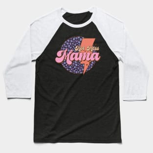 Hot Mess Mama retro distressed design Baseball T-Shirt